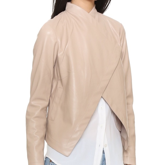 Grayish Blue Vegan Leather Jacket - Picture 3 of 8